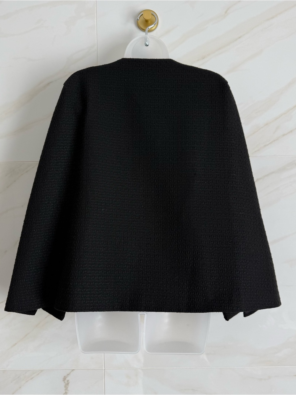 WD.NY Black Open-Front Textured Blazer - Picture 4 of 10